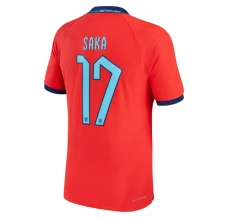 Coppa del mondo 2022 Maglia Inghilterra Saka 17 Divisa Trasferta
