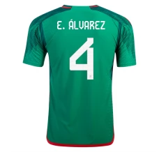 Coppa del mondo 2022 Maglia Messico E. Alvarez 4 Divisa Prima