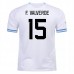 Coppa del mondo 2022 Maglia Uruguay F.Valverde 15 Divisa Trasferta
