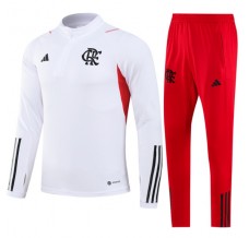 CR Flamengo Tute Felpe da Allenamento 2023/24 - 1-4 Zip Bianco