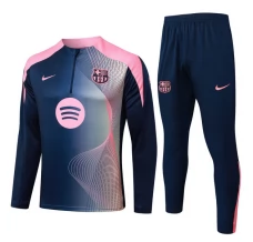 FC Barcelona Tuta Felpa da Allenamento Bambino 2025/26 - 1-4 Zip Blu