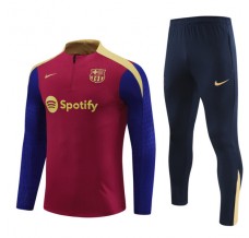 FC Barcelona Tute Felpe da Allenamento 2024/25 - 1-4 Zip Blu Rosso