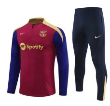 FC Barcelona Tute Felpe da Allenamento 2024/25 - 1-4 Zip Blu Rosso