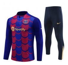 FC Barcelona Tute Felpe da Allenamento Bambino 2024/25 - 1-4 Zip Blu