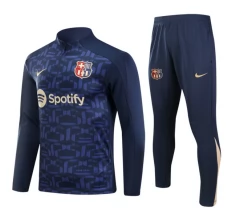FC Barcelona Tute Felpe da Allenamento Bambino 2024/25 - 1-4 Zip Blu