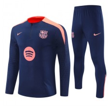 FC Barcelona Tute Felpe da Allenamento Bambino 2024/25 - 1-4 Zip Dark Blu