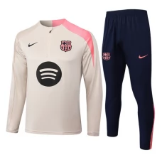 FC Barcelona Tute Felpe da Allenamento Bambino 2025/26 - 1-4 Zip Beige