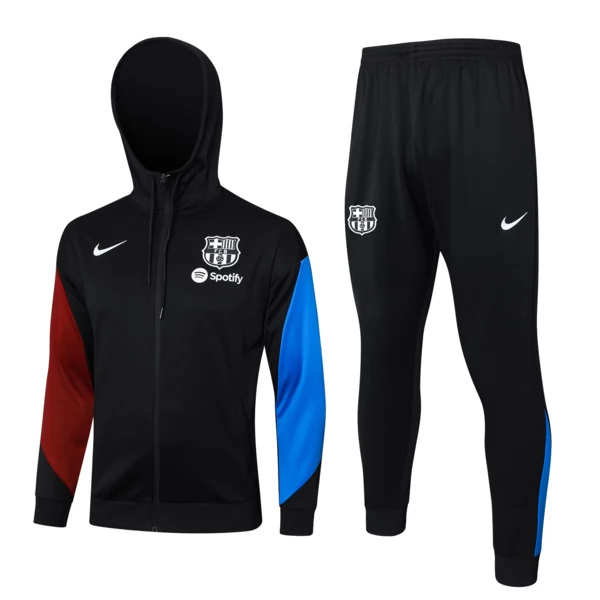 FC Barcelona Tute Giacca da Allenamento 2024/25 - Cappuccio Nero FC Barcelona Tute Giacca da Allenamento 2024/25 - Cappuccio Nero