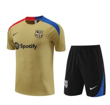 FC Barcelona Tute Maglia da Allenamento Bambino 2024/25 - Shorts Gold