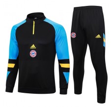 FC Bayern München Tute Felpe da Allenamento 2023/24 - 1-4 Zip Blu Nero