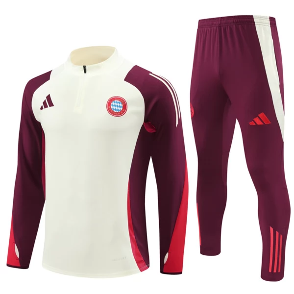 FC Bayern München Tute Felpe da Allenamento Bambino 2024/25 - 1-4 Zip Bianco FC Bayern München Tute Felpe da Allenamento Bambino 2024/25 - 1-4 Zip Bianco
