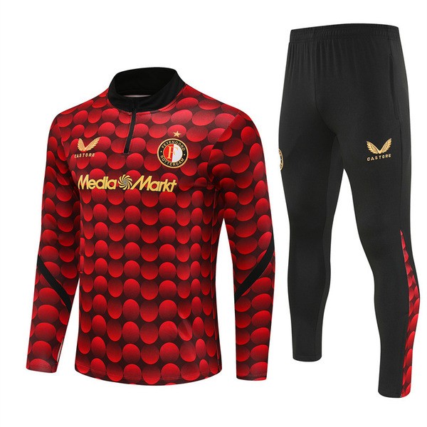 Feyenoord Rotterdam Tuta Felpa da Allenamento 2025/26 - 1-4 Zip Rosso Feyenoord Rotterdam Tuta Felpa da Allenamento 2025/26 - 1-4 Zip Rosso