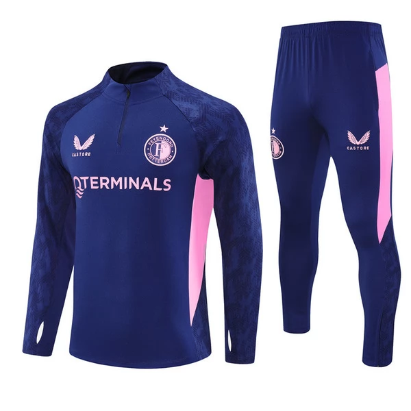 Feyenoord Rotterdam Tuta Felpa da Allenamento Bambino 2025/26 - 1-4 Zip Blu Feyenoord Rotterdam Tuta Felpa da Allenamento Bambino 2025/26 - 1-4 Zip Blu