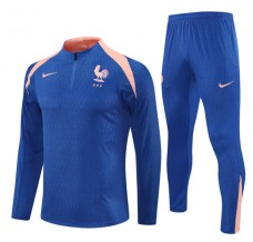Francia Tute Felpe da Allenamento 2025/26 - 1-4 Zip Blu