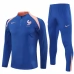 Francia Tute Felpe da Allenamento 2025/26 - 1-4 Zip Blu