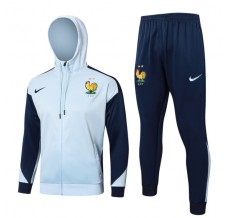 Francia Tute Giacca da Allenamento 2024/25 - Cappuccio Light Blu