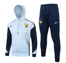 Francia Tute Giacca da Allenamento 2024/25 - Cappuccio Light Blu
