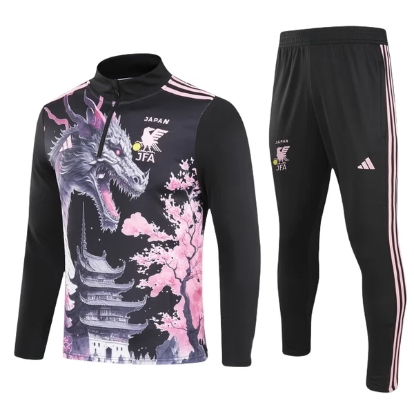 Giappone Tute Felpe da Allenamento 2024/25 - 1-4 Zip Nero Giappone Tute Felpe da Allenamento 2024/25 - 1-4 Zip Nero