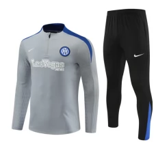 Inter Milan Tute Felpe da Allenamento Bambino 2024/25 - 1-4 Zip Grigio