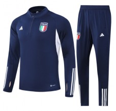 Italia Tute Felpe da Allenamento 2023/24 - 1-4 Zip Navy