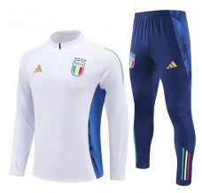Italia Tute Felpe da Allenamento 2024/25 - 1-4 Zip Bianco
