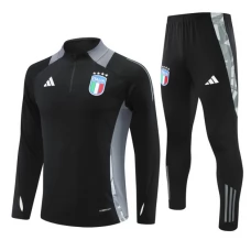 Italia Tute Felpe da Allenamento 2024/25 - 1-4 Zip Nero