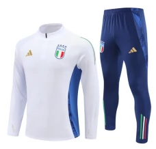Italia Tute Felpe da Allenamento Bambino 2024/25 - 1-4 Zip Bianco