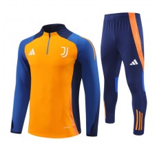Juventus FC Tute Felpe da Allenamento Bambino 2024/25 - 1-4 Zip Blu Arancione