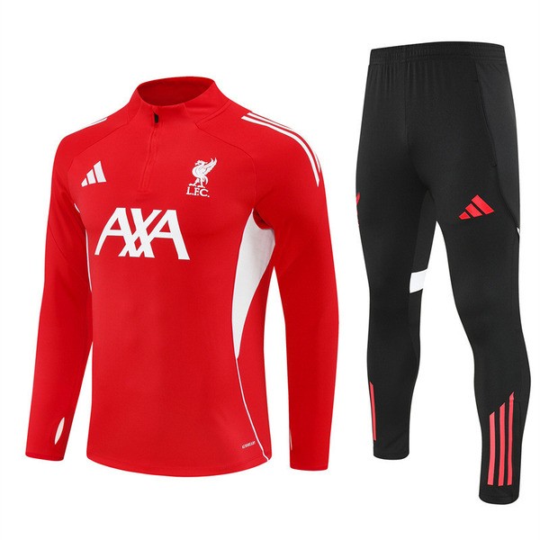 Liverpool FC Tuta Felpa da Allenamento 2025/26 - 1-4 Zip Rosso Liverpool FC Tuta Felpa da Allenamento 2025/26 - 1-4 Zip Rosso