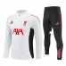 Liverpool FC Tuta Felpa da Allenamento Bambino 2025/26 - 1-4 Zip Bianco