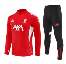 Liverpool FC Tuta Felpa da Allenamento Bambino 2025/26 - 1-4 Zip Rosso