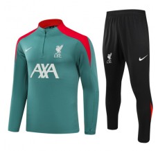 Liverpool FC Tute Felpe da Allenamento Bambino 2024/25 - 1-4 Zip Verde