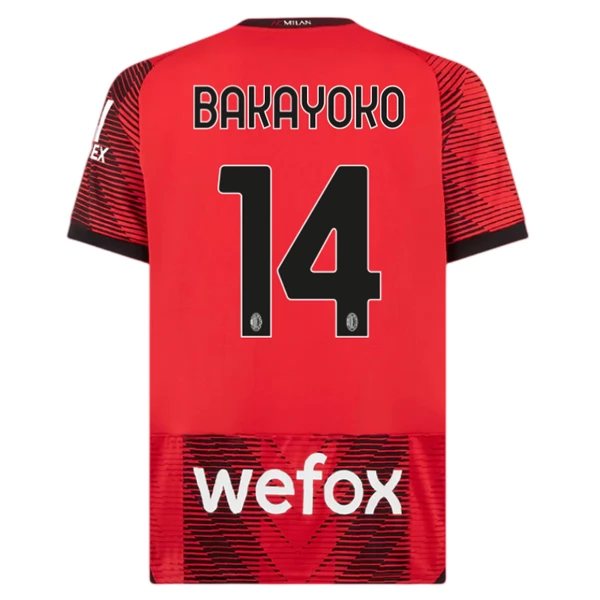 Maglia AC Milan Bakayoko 14 Divisa Prima 2023/24 Maglia AC Milan Bakayoko 14 Divisa Prima 2023/24