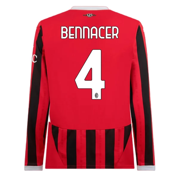 Maglia AC Milan Bennacer 4 Divisa Prima 2024/25 Manica Lunga Maglia AC Milan Bennacer 4 Divisa Prima 2024/25 Manica Lunga