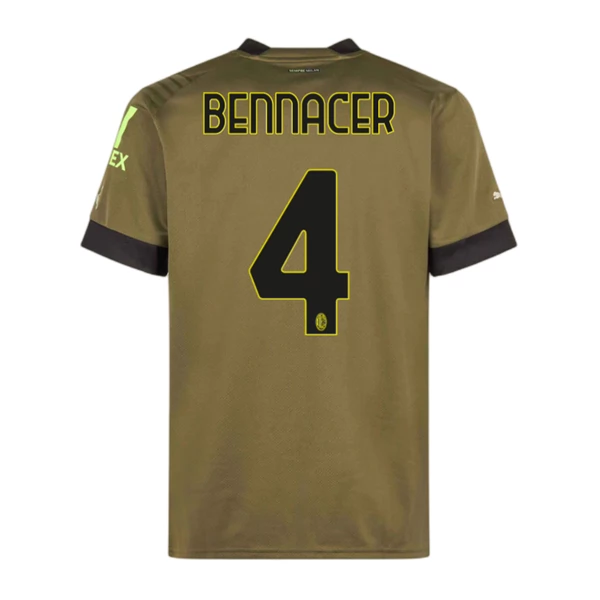Maglia AC Milan Bennacer 4 Divisa Terza 2022/23 Maglia AC Milan Bennacer 4 Divisa Terza 2022/23