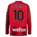 Maglia AC Milan Brahim 10 Divisa Prima 2023/24 Manica Lunga