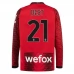 Maglia AC Milan Dest 21 Divisa Prima 2023/24 Manica Lunga