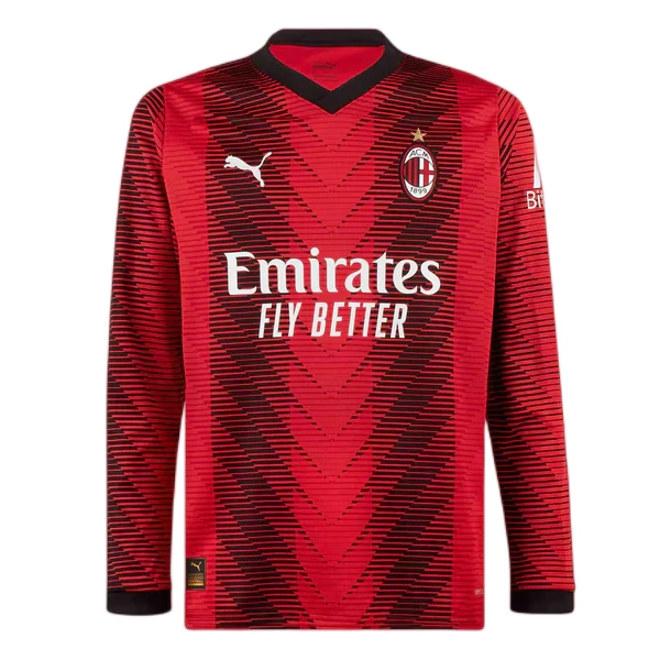 Maglia AC Milan Theo 19 Divisa Prima 2023/24 Manica Lunga Maglia AC Milan Theo 19 Divisa Prima 2023/24 Manica Lunga