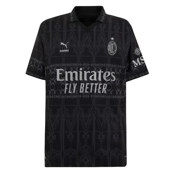 Maglia AC Milan Divisa Prima Fourth Pleasures Dark 2023/24 Maglia AC Milan Divisa Prima Fourth Pleasures Dark 2023/24