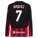 Maglia AC Milan Gimenez 7 Divisa Prima 2025/26 Manica Lunga Maglia AC Milan Gimenez 7 Divisa Prima 2025/26 Manica Lunga