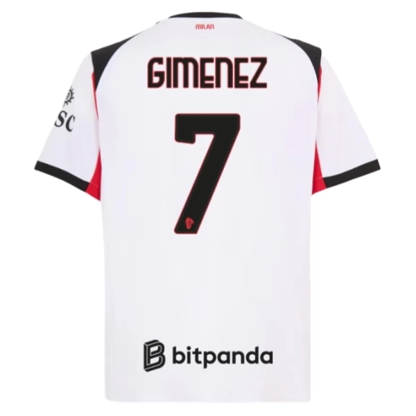Maglia AC Milan Gimenez 7 Divisa Trasferta 2025/26 Maglia AC Milan Gimenez 7 Divisa Trasferta 2025/26