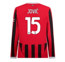 Maglia AC Milan Jović 15 Divisa Prima 2024/25 Manica Lunga