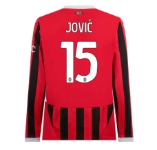Maglia AC Milan Jović 15 Divisa Prima 2024/25 Manica Lunga Maglia AC Milan Jović 15 Divisa Prima 2024/25 Manica Lunga