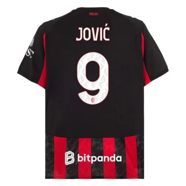 Maglia AC Milan Jović 9 Divisa Prima 2025/26 Maglia AC Milan Jović 9 Divisa Prima 2025/26