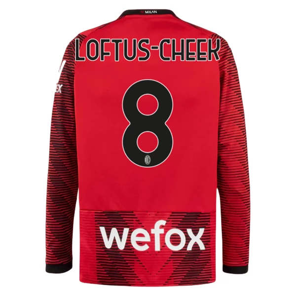 Maglia AC Milan Loftus-Cheek 8 Divisa Prima 2023/24 Manica Lunga Maglia AC Milan Loftus-Cheek 8 Divisa Prima 2023/24 Manica Lunga