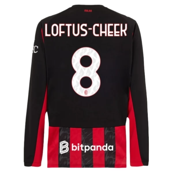 Maglia AC Milan Loftus-Cheek 8 Divisa Prima 2025/26 Manica Lunga Maglia AC Milan Loftus-Cheek 8 Divisa Prima 2025/26 Manica Lunga