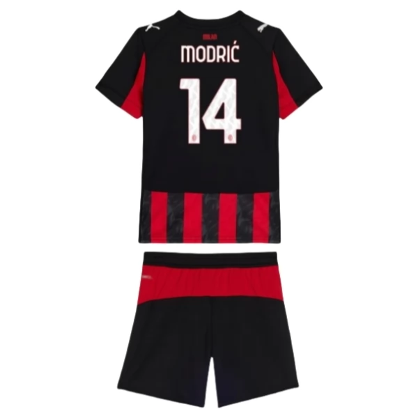 Maglia AC Milan Modrić 14 Bambino Divisa Prima 2025/26 Maglia AC Milan Modrić 14 Bambino Divisa Prima 2025/26