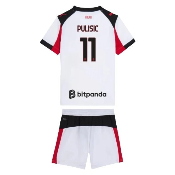 Maglia AC Milan Pulisic 11 Bambino Divisa Trasferta 2025/26 Maglia AC Milan Pulisic 11 Bambino Divisa Trasferta 2025/26