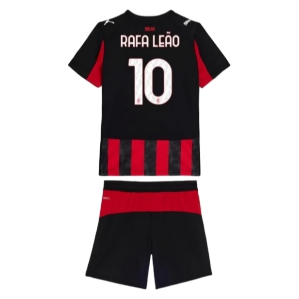 Maglia AC Milan Rafa Leão 10 Bambino Divisa Prima 2025/26 Maglia AC Milan Rafa Leão 10 Bambino Divisa Prima 2025/26