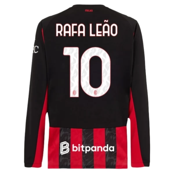 Maglia AC Milan Rafa Leão 10 Divisa Prima 2025/26 Manica Lunga Maglia AC Milan Rafa Leão 10 Divisa Prima 2025/26 Manica Lunga